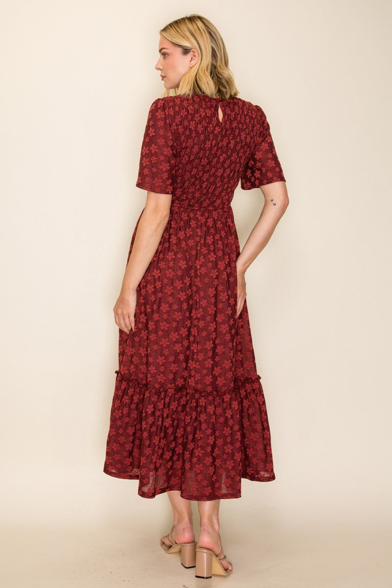 Smocked Bodice Tiered Dress