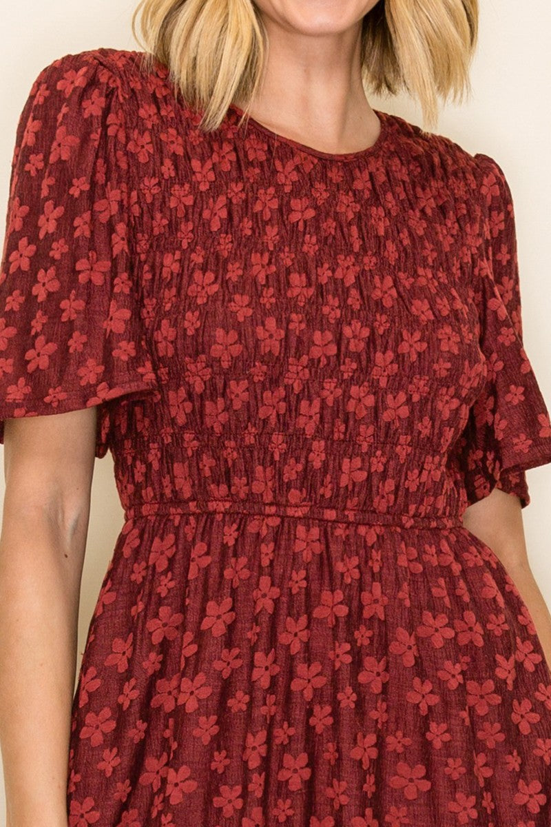 Smocked Bodice Tiered Dress