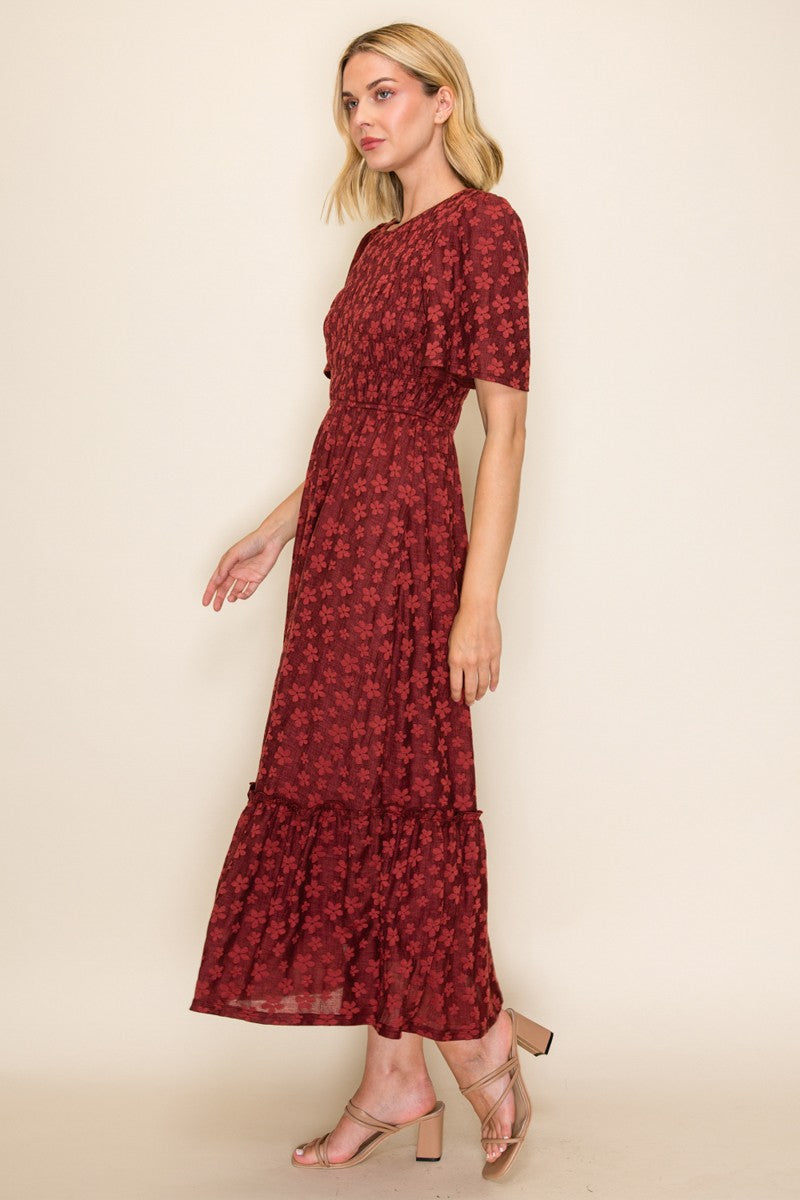 Smocked Bodice Tiered Dress