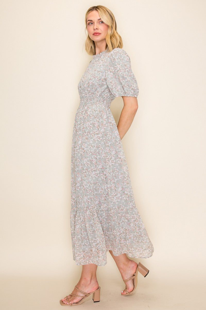 Tiered Chiffon A-line Maxi Dress