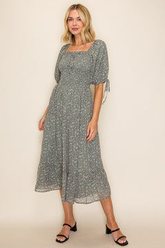 Floral Printed Yoryu Chiffon Dress