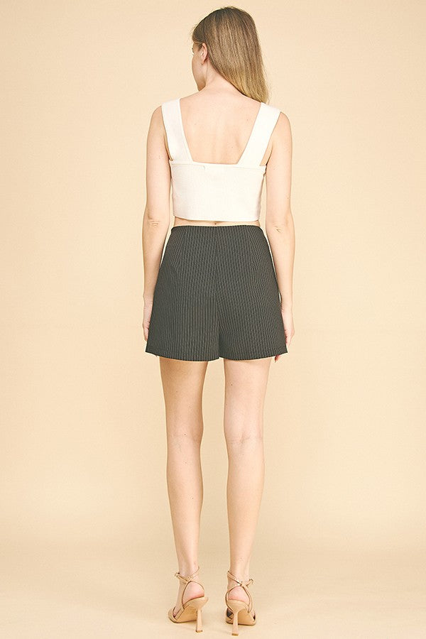 Twill Single Slit Wrap Skort