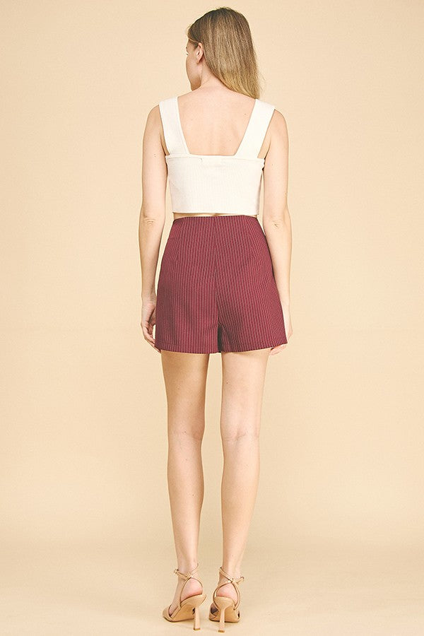 Twill Single Slit Wrap Skort