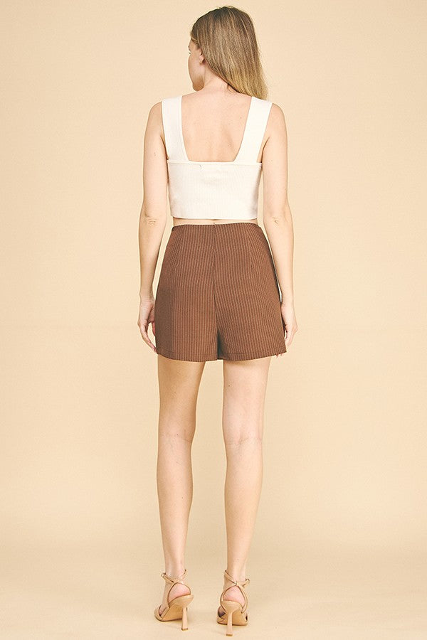 Twill Single Slit Wrap Skort