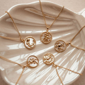 Zodiac Charm Pendant Necklace