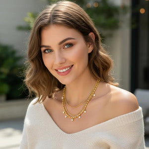 Beaded Twinkle Dangle Necklace