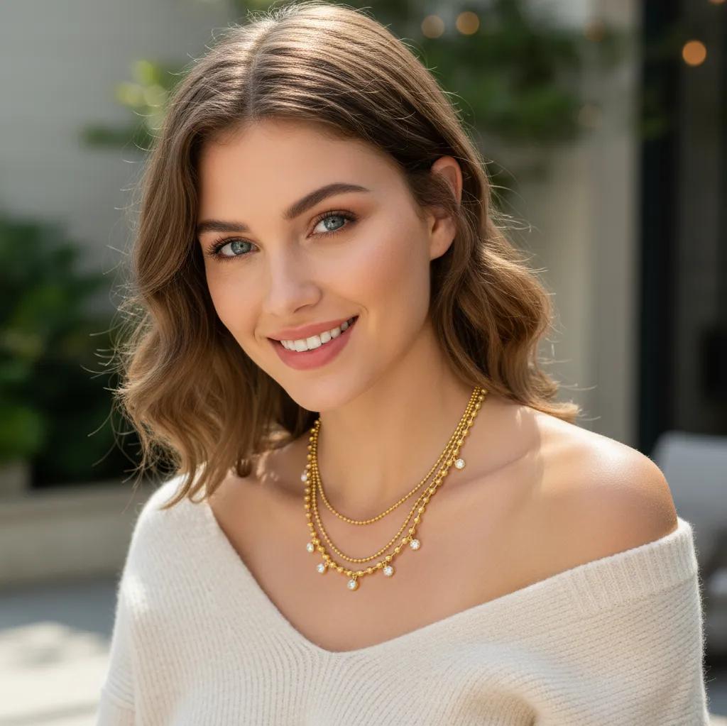 Beaded Twinkle Dangle Necklace
