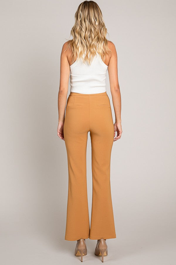 Twill French Seam Boot Cut Trousers