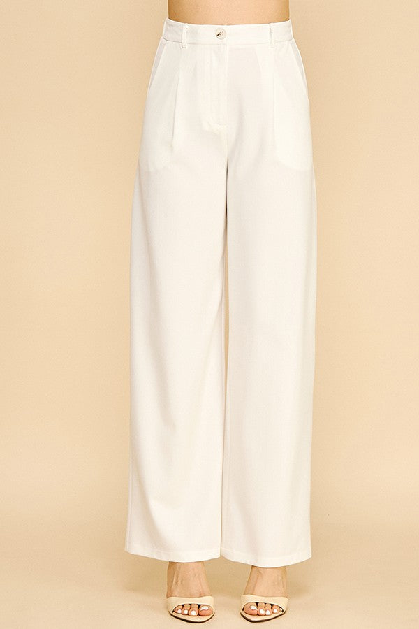 Denim Straight Wide Leg Trousers Pants