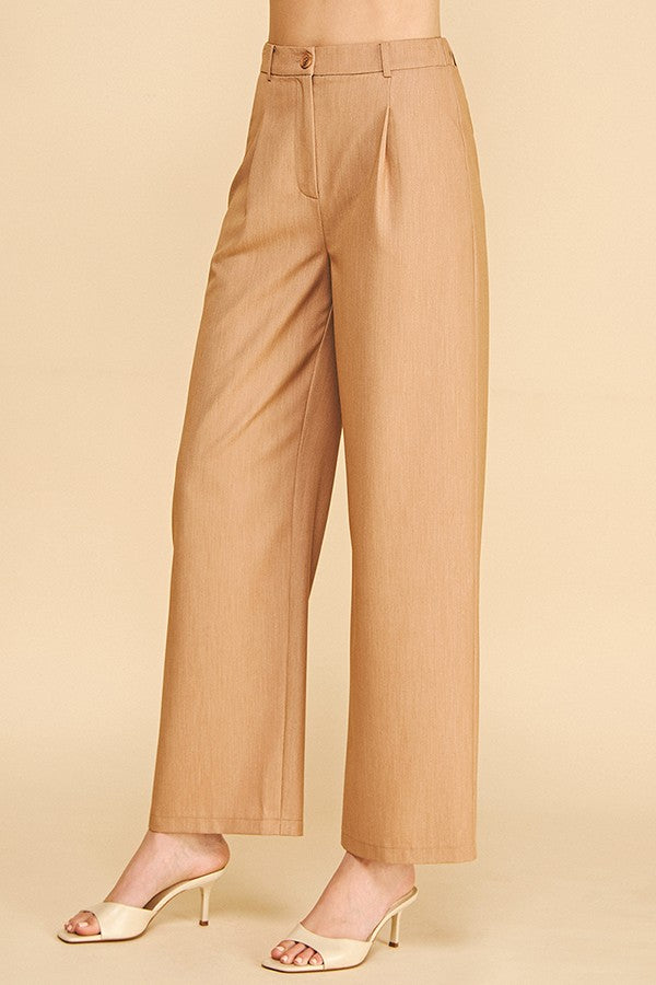 Denim Straight Wide Leg Trousers Pants
