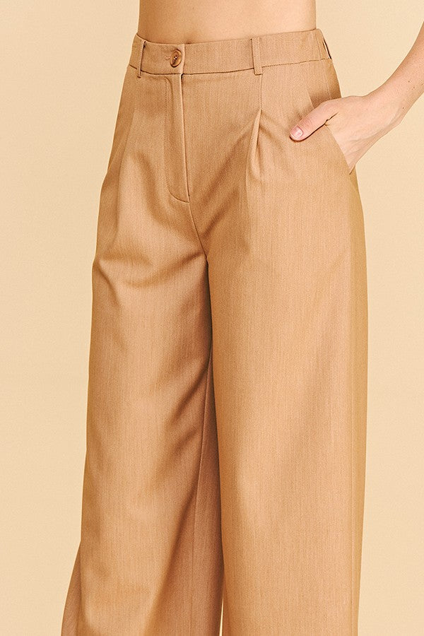 Denim Straight Wide Leg Trousers Pants