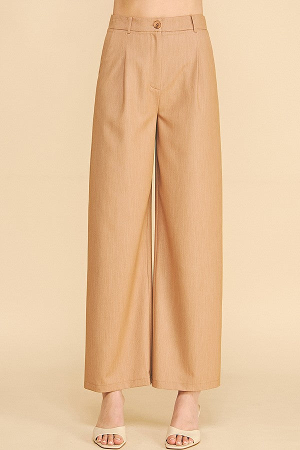 Denim Straight Wide Leg Trousers Pants