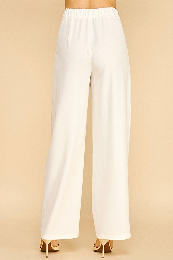 Denim Straight Wide Leg Trousers Pants