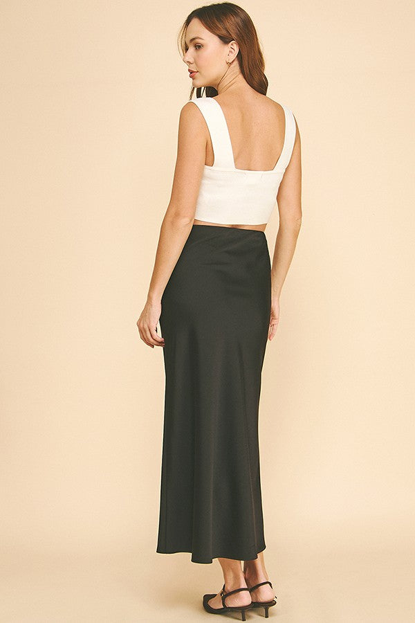 Satin Basic Maxi Skirt