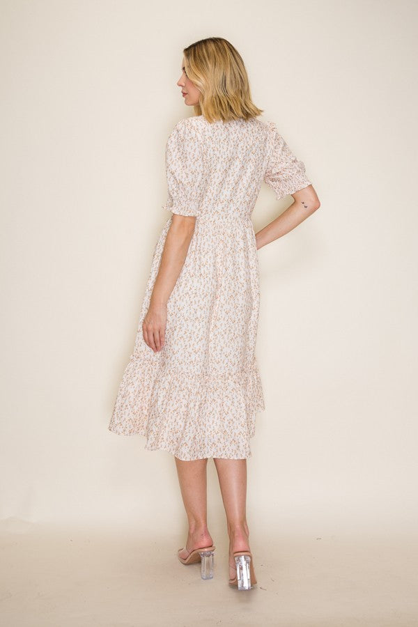 Floral Empire Waist Midi Dress