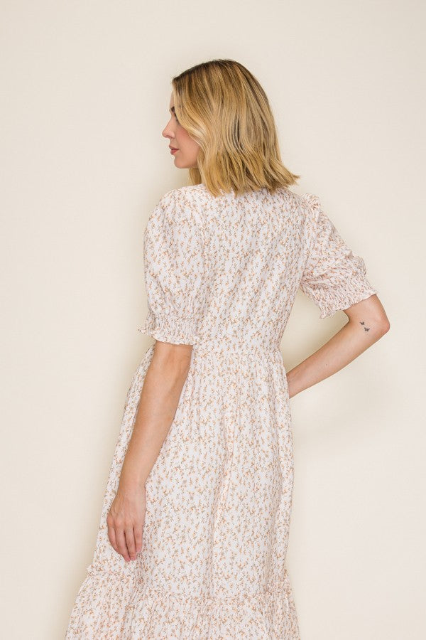 Floral Empire Waist Midi Dress