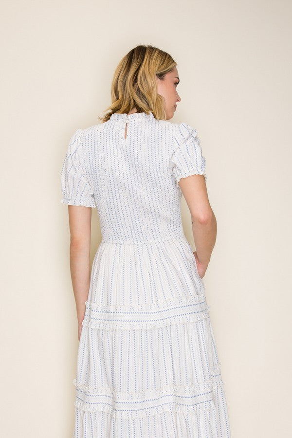Smocked Tiered Midi Dress