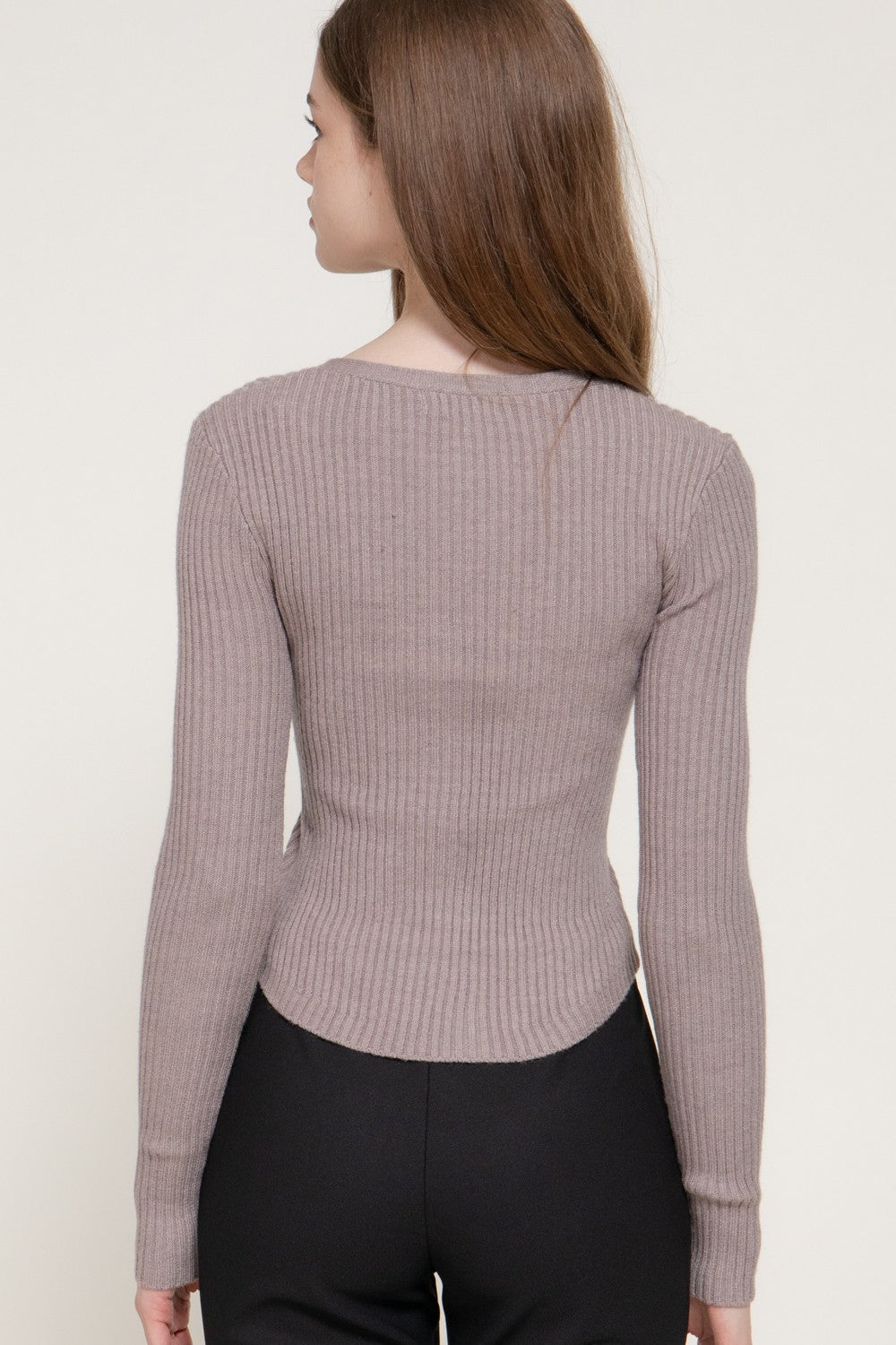 Long Slv V-neck Cardigan