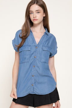 Dolman Short Slv Tencel Shirt