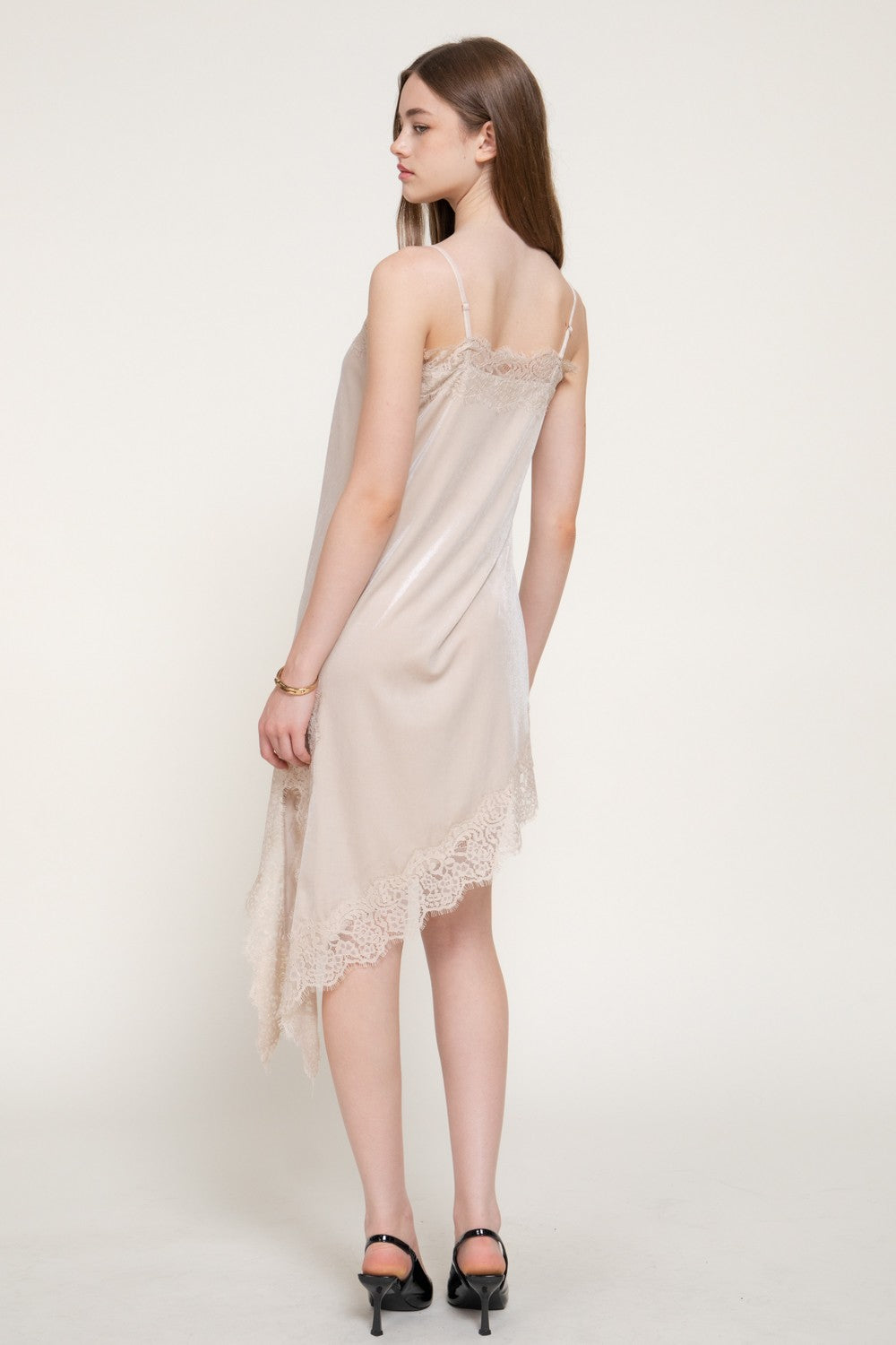 Asymmetrical Velvet Mini Dress