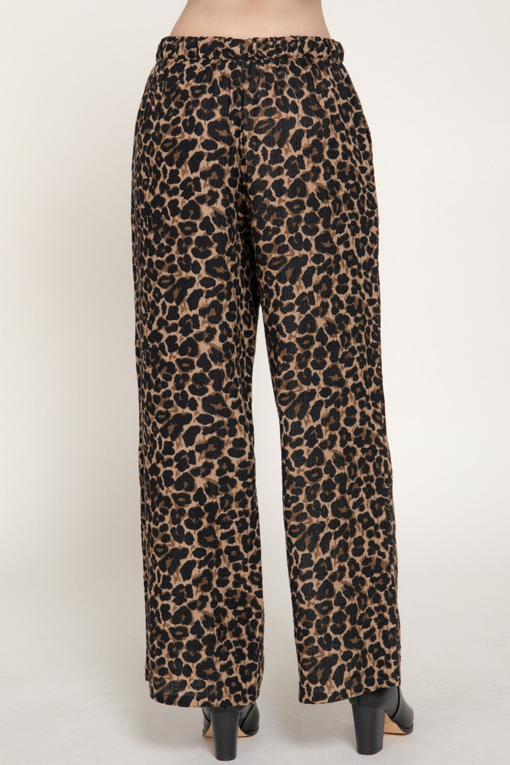 Leopard Print Double Gauze Pants