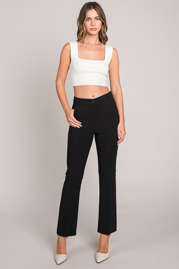 Twill Classic Flared Trousers