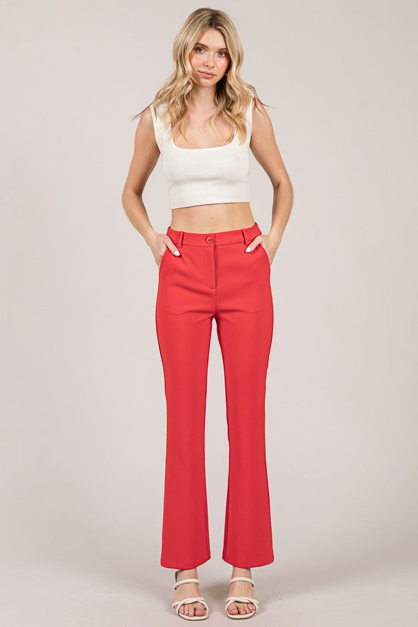 Twill Classic Flared Trousers