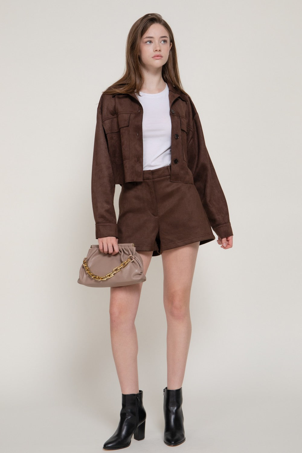 Faux Suede Shorts