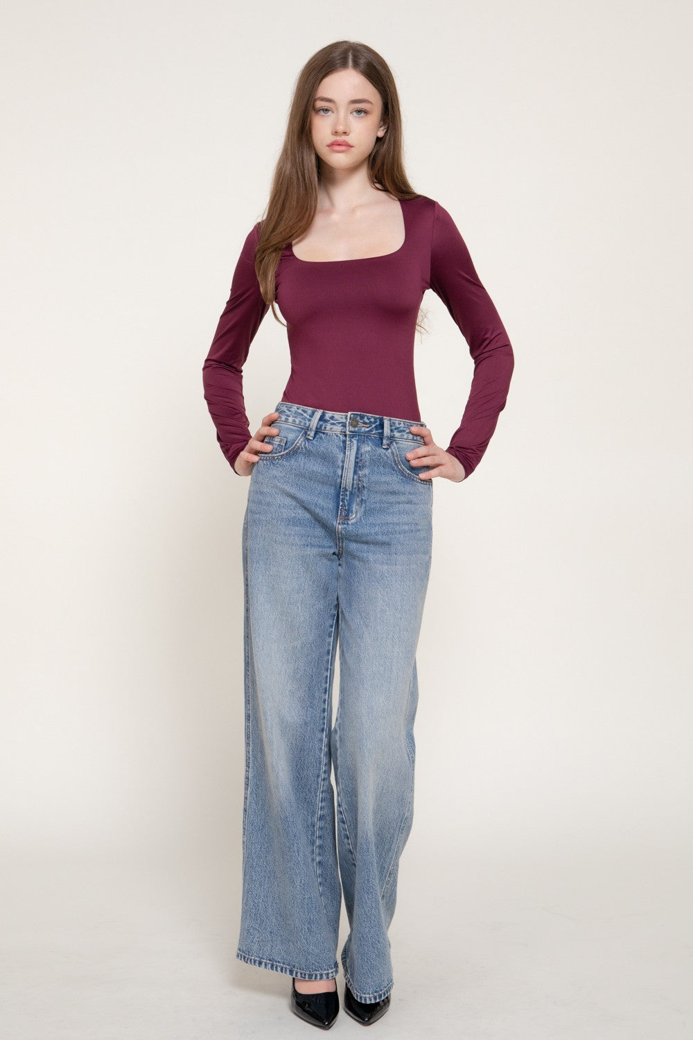 Long Sleeve U-neck Bodysuit