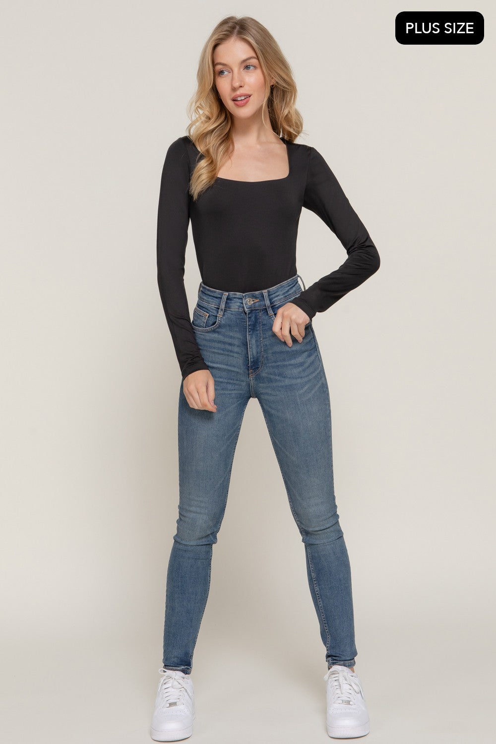 Long Sleeve U-neck Bodysuit