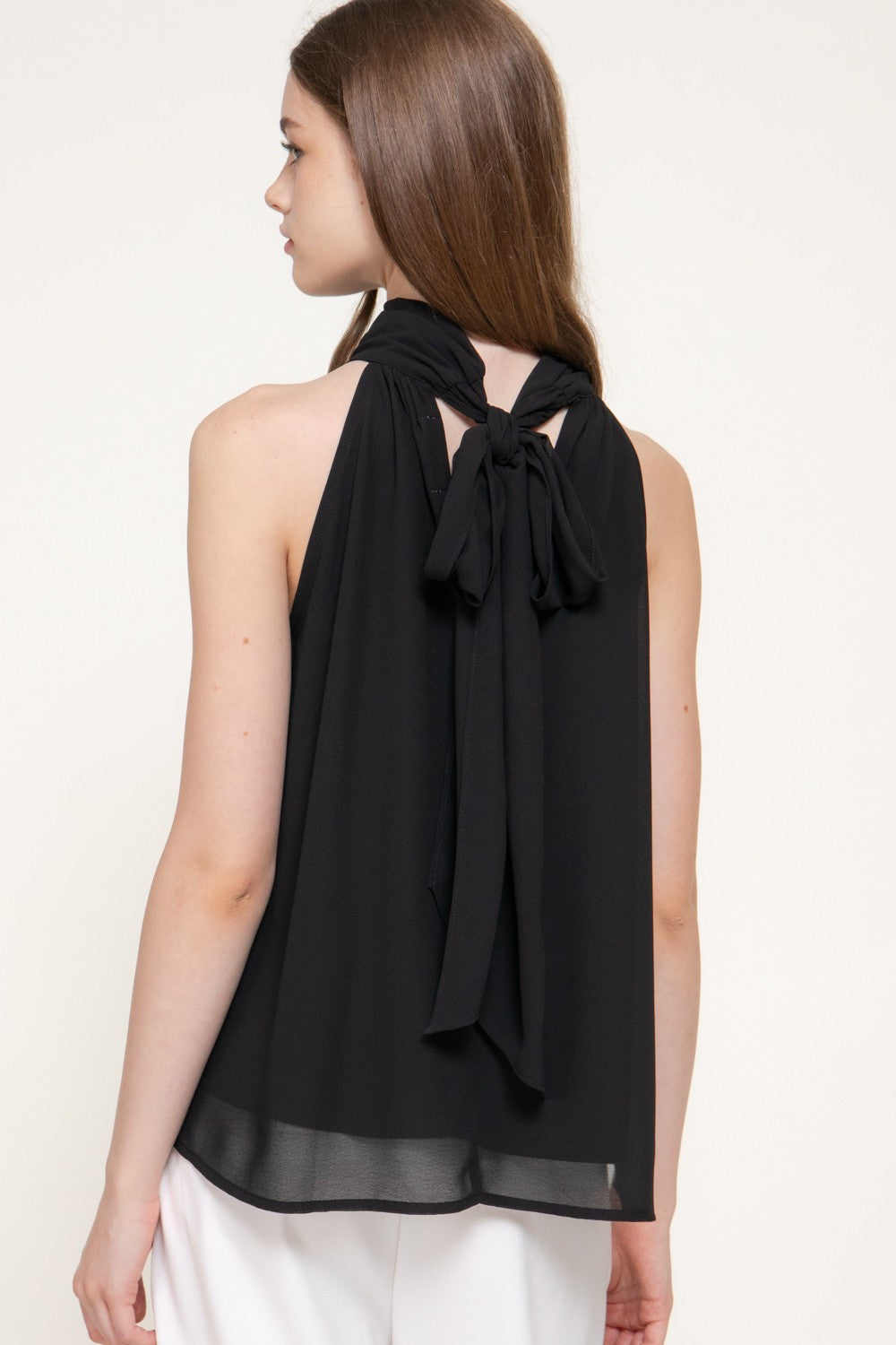 Halter Neck Chiffon Blouse