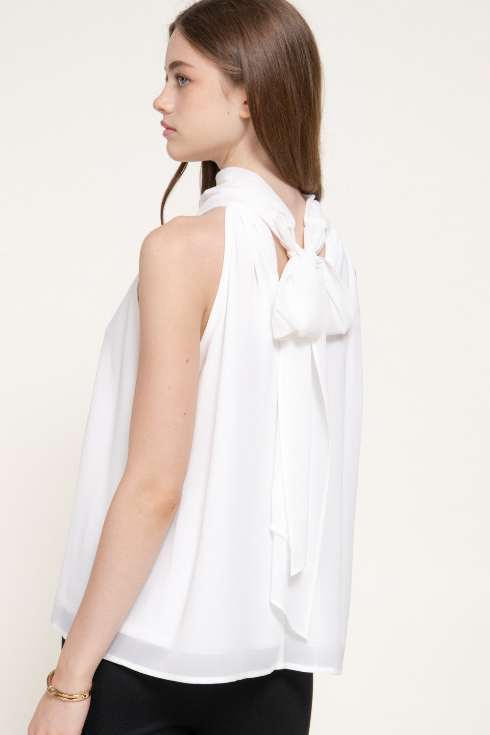 Halter Neck Chiffon Blouse
