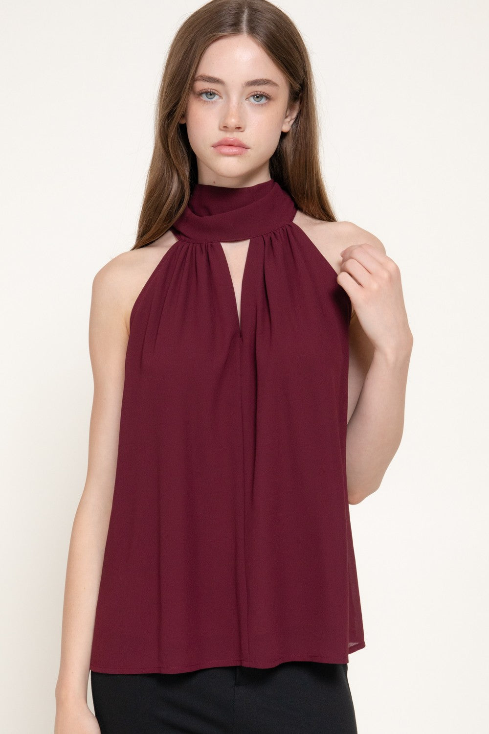 Halter Neck Chiffon Blouse