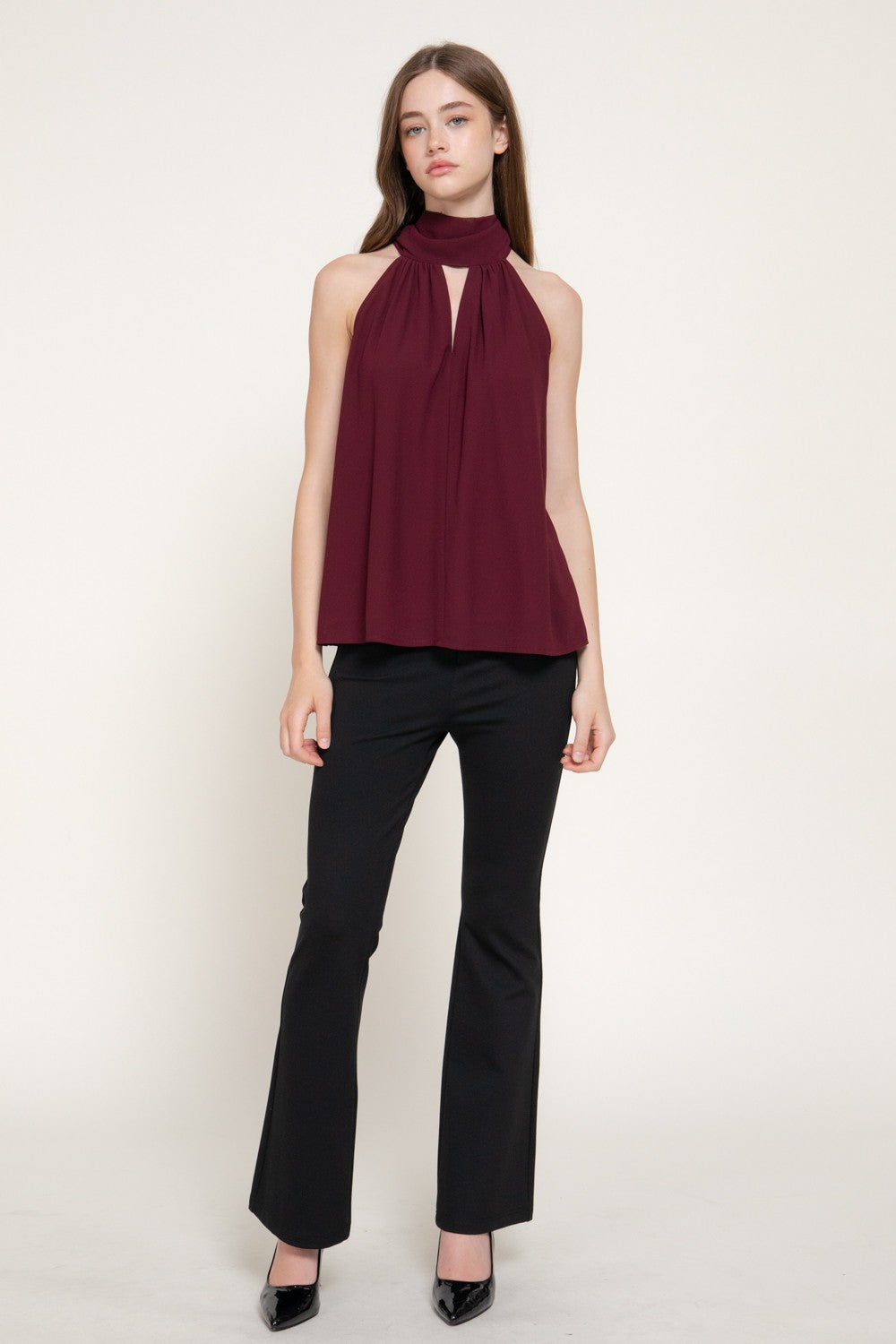 Halter Neck Chiffon Blouse