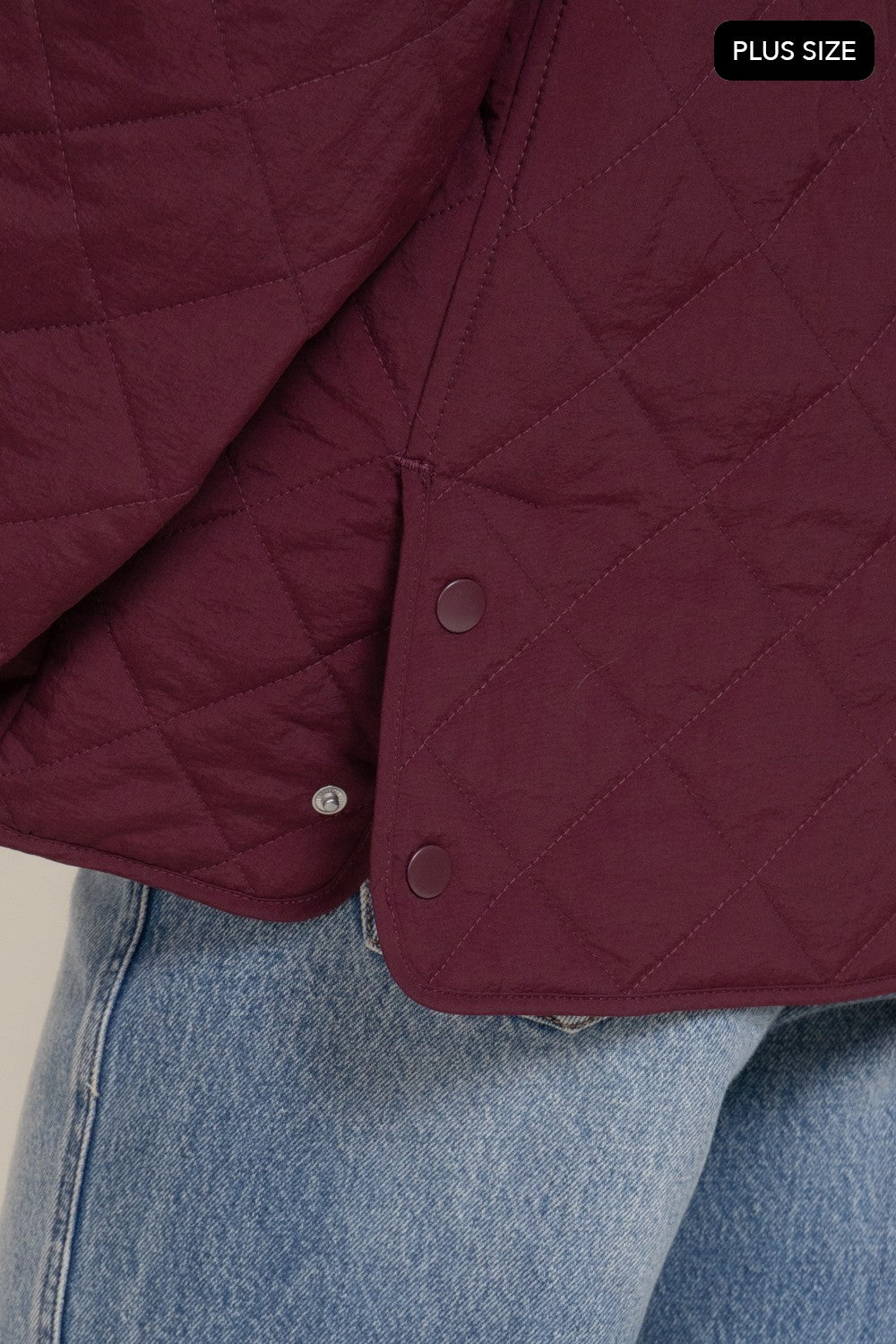 Lapel Collar Quilted Puffer Work Jacket