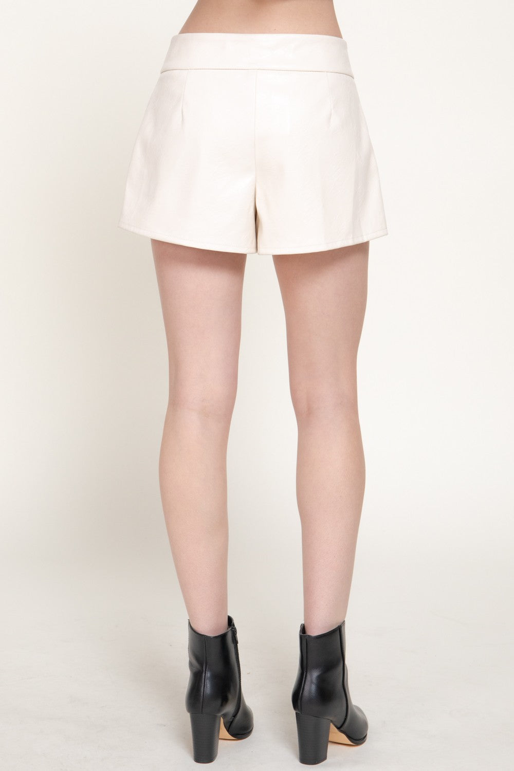 Low Rise Faux Leather Mini Shorts