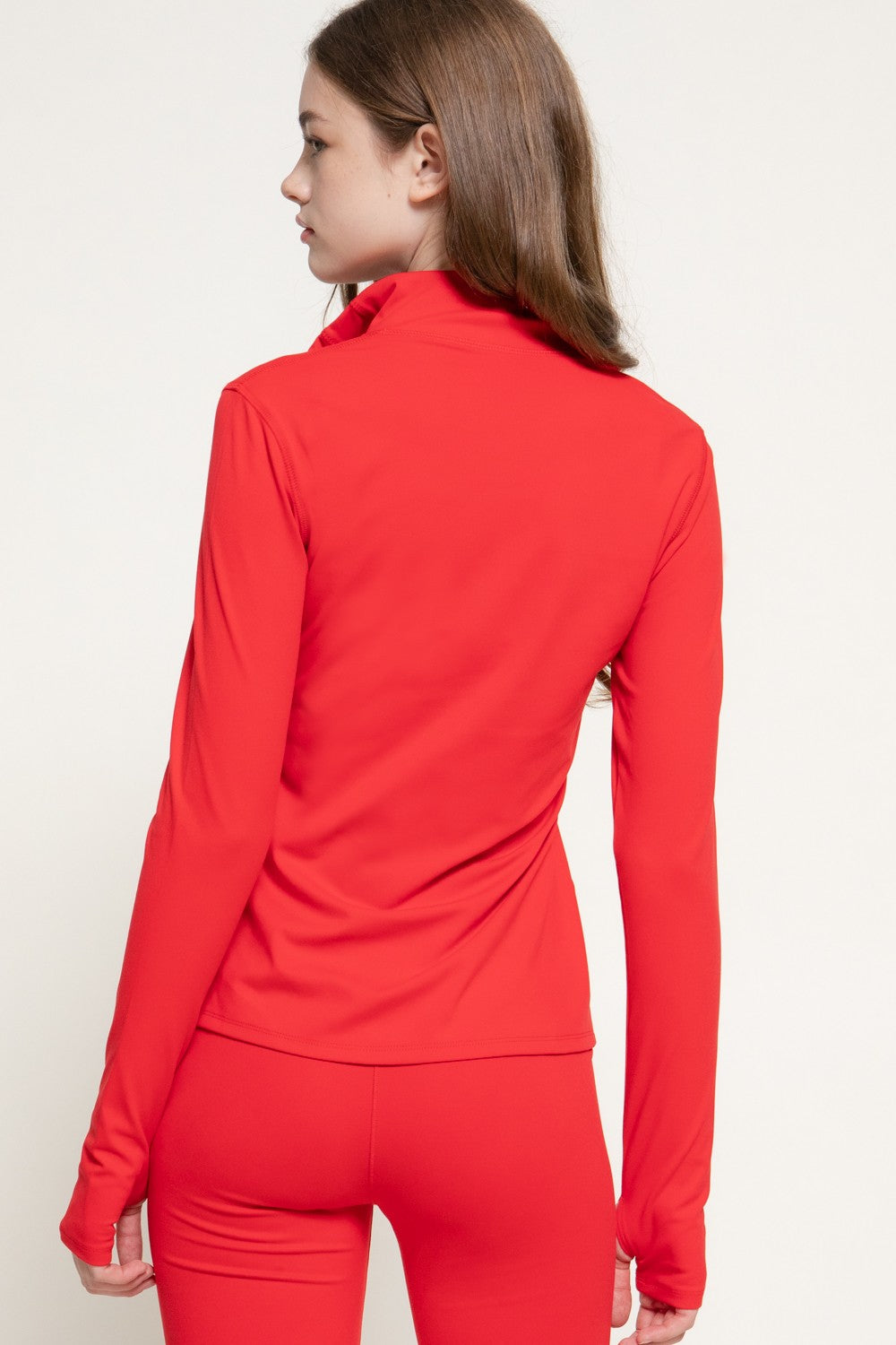 Long Slv Thumb Holes Workout Jacket
