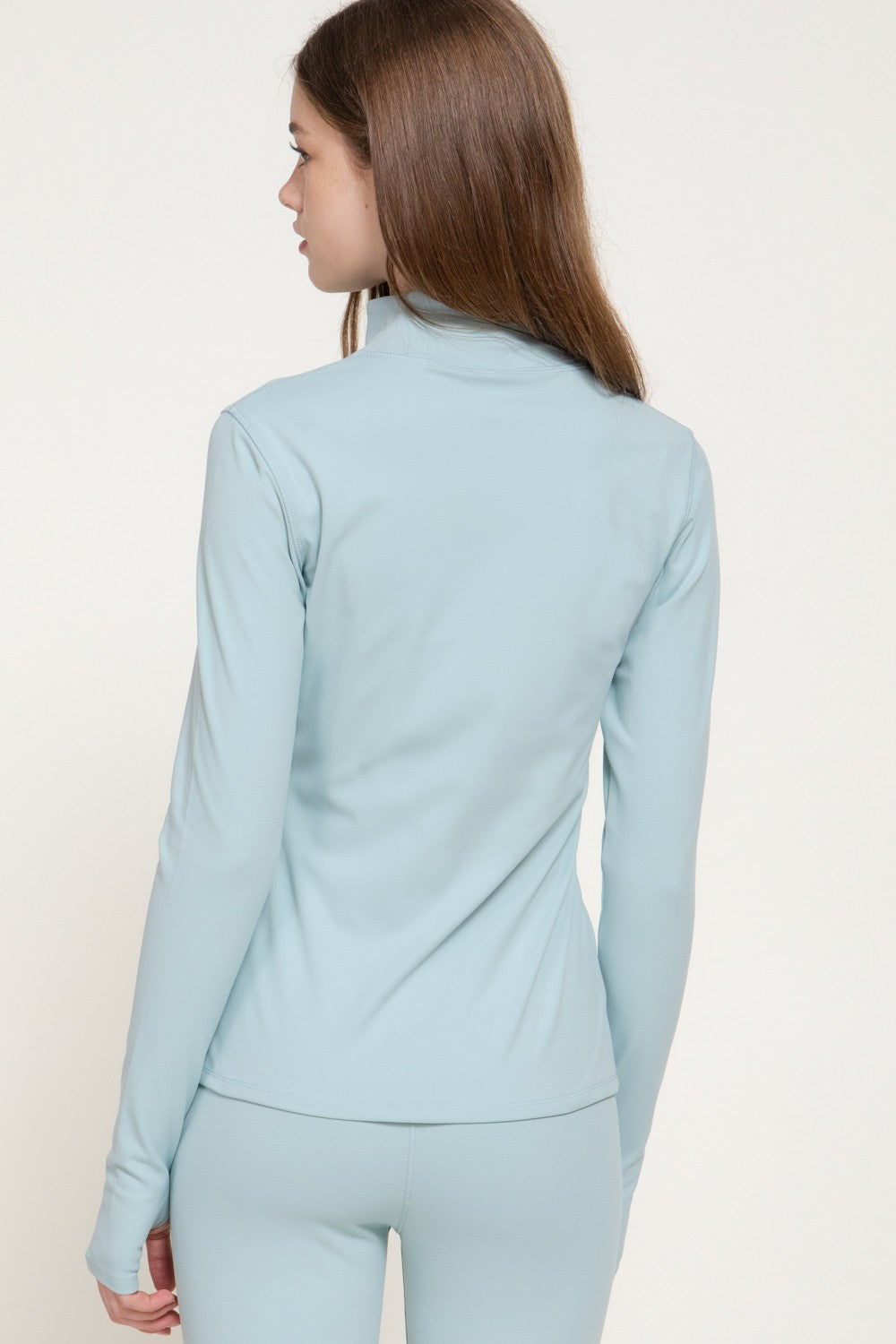 Long Slv Thumb Holes Workout Jacket