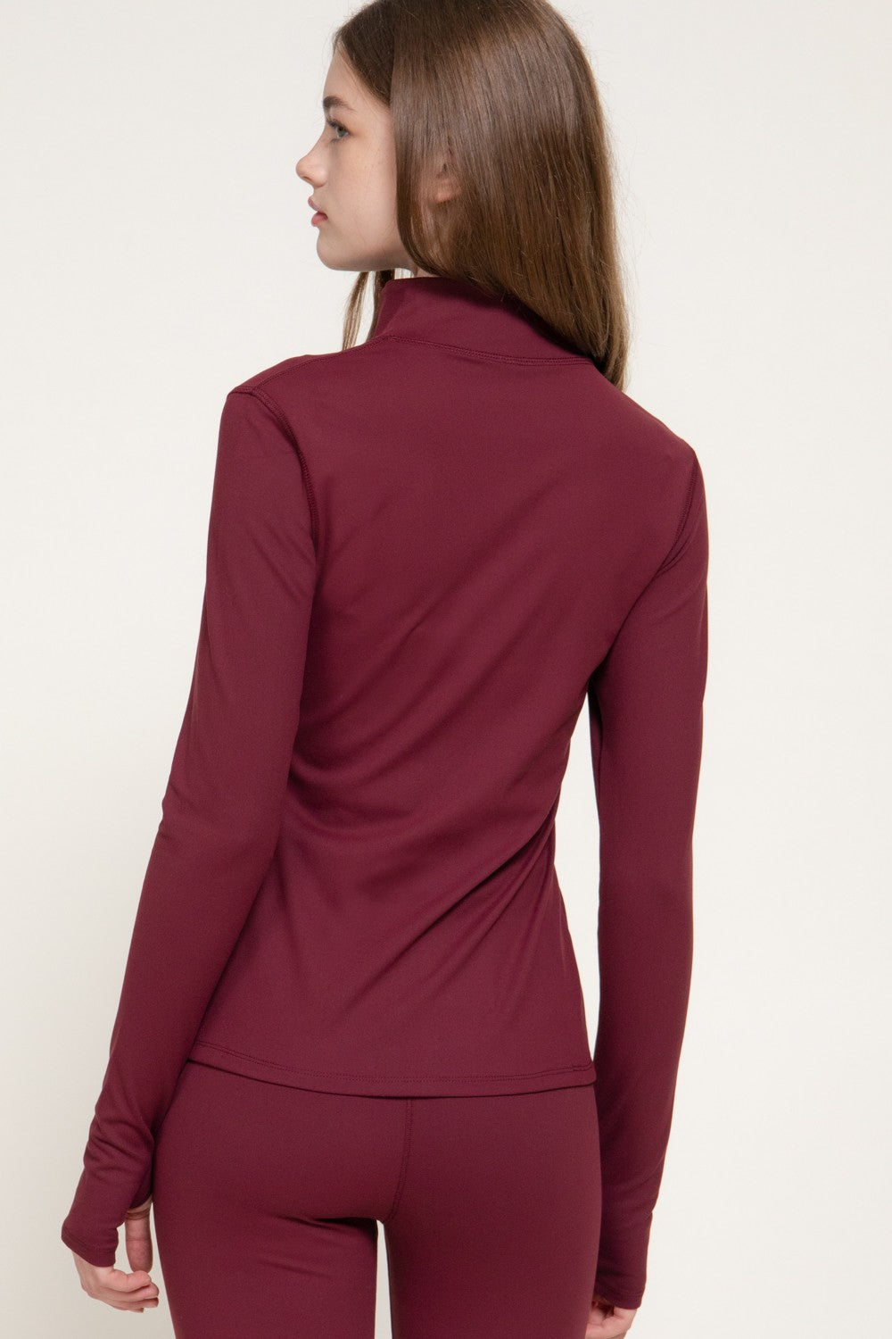 Long Slv Thumb Holes Workout Jacket