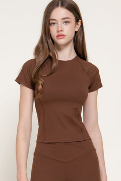 Short Raglan Slv Workout Top