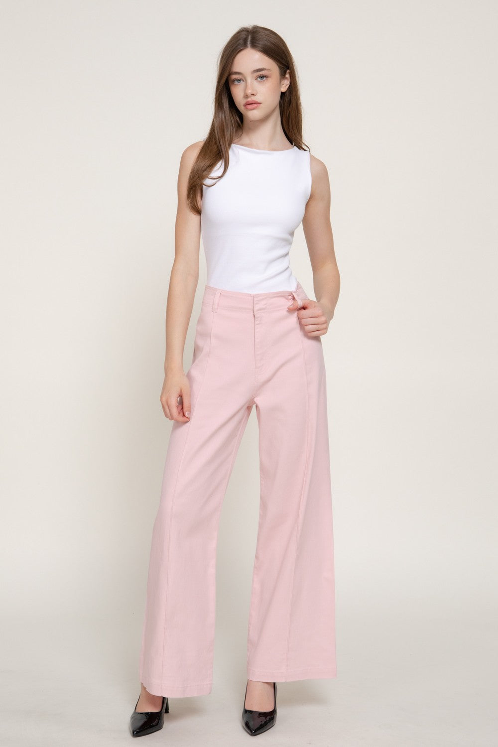 High Waist Wide Leg Pants