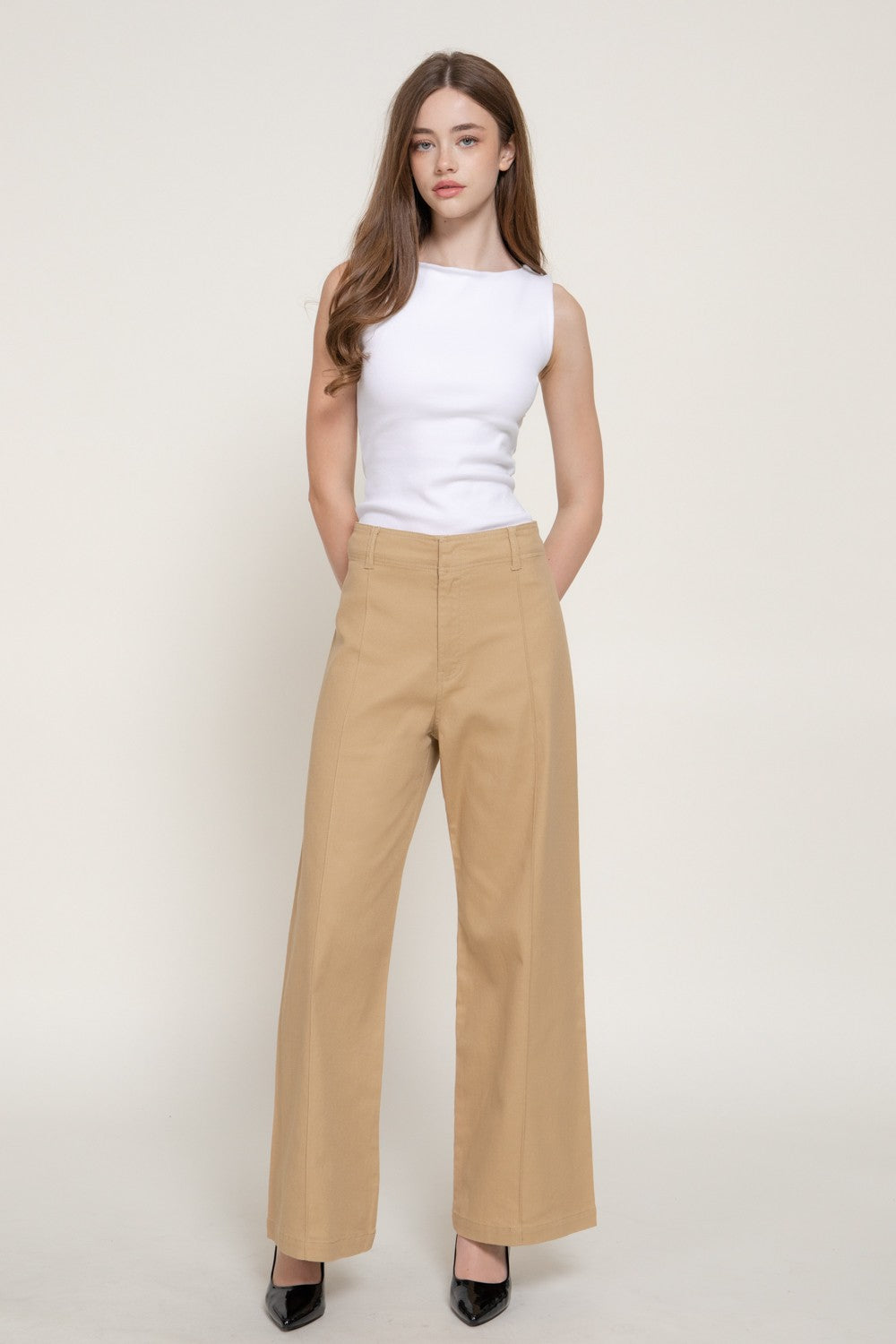High Waist Wide Leg Pants