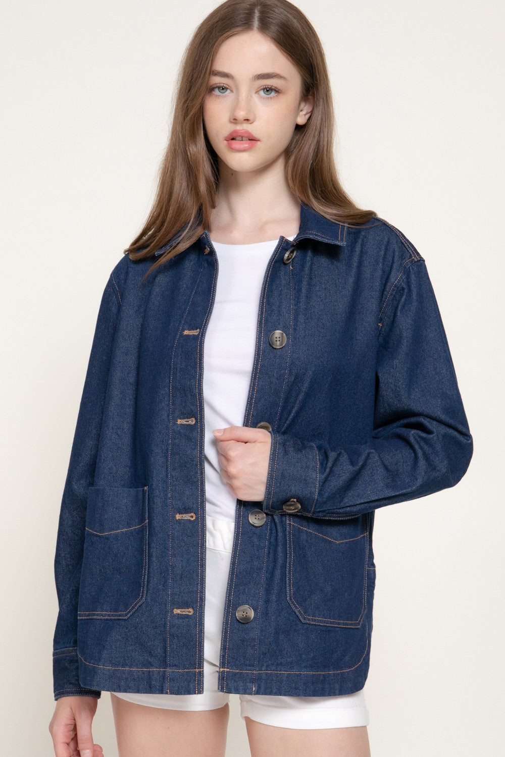 Long Sleeve Denim Shacket