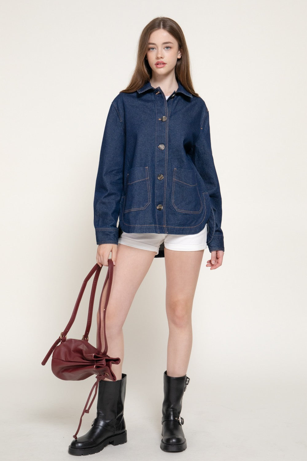 Long Sleeve Denim Shacket