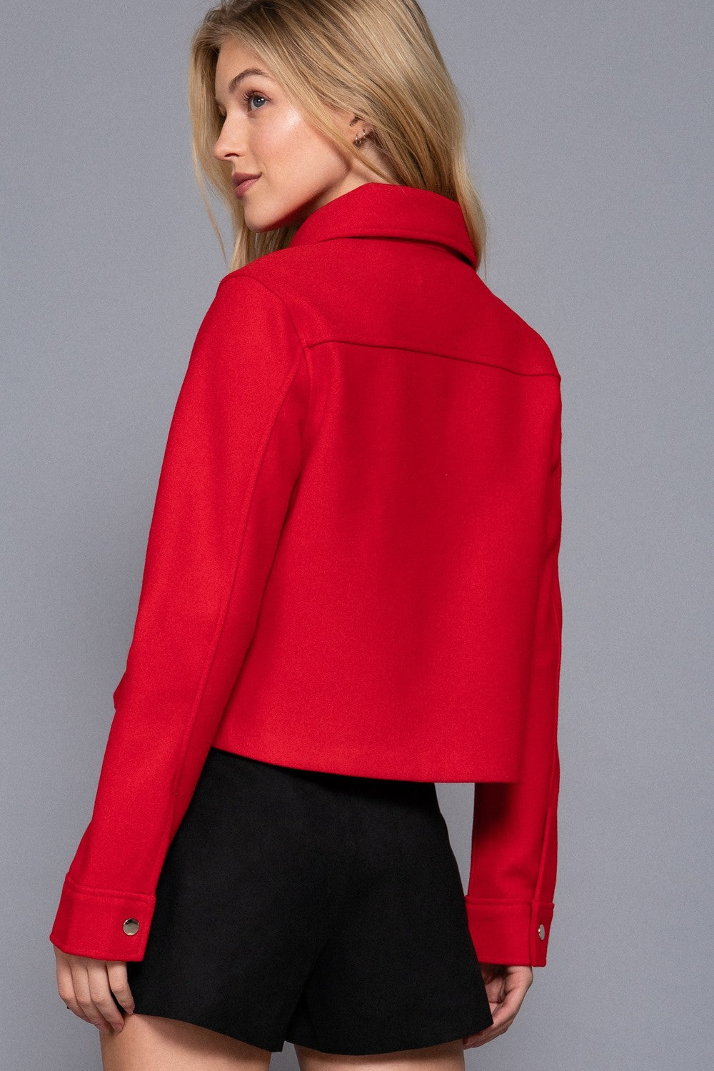 Long Sleeve Closure Soft Felt Jacket