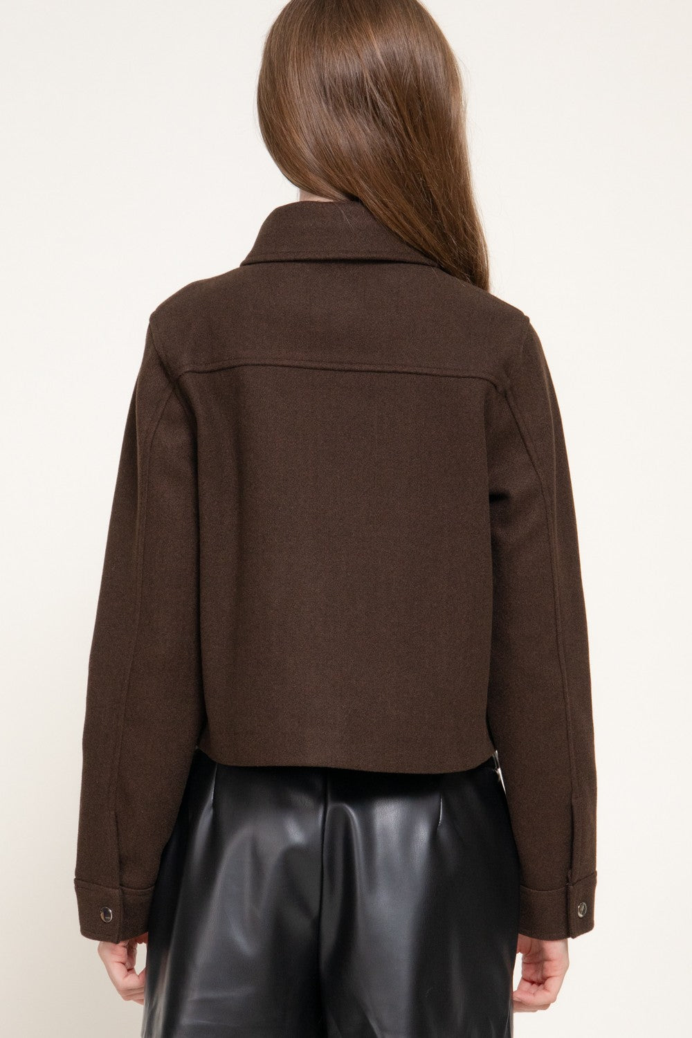 Long Sleeve Closure Soft Felt Jacket