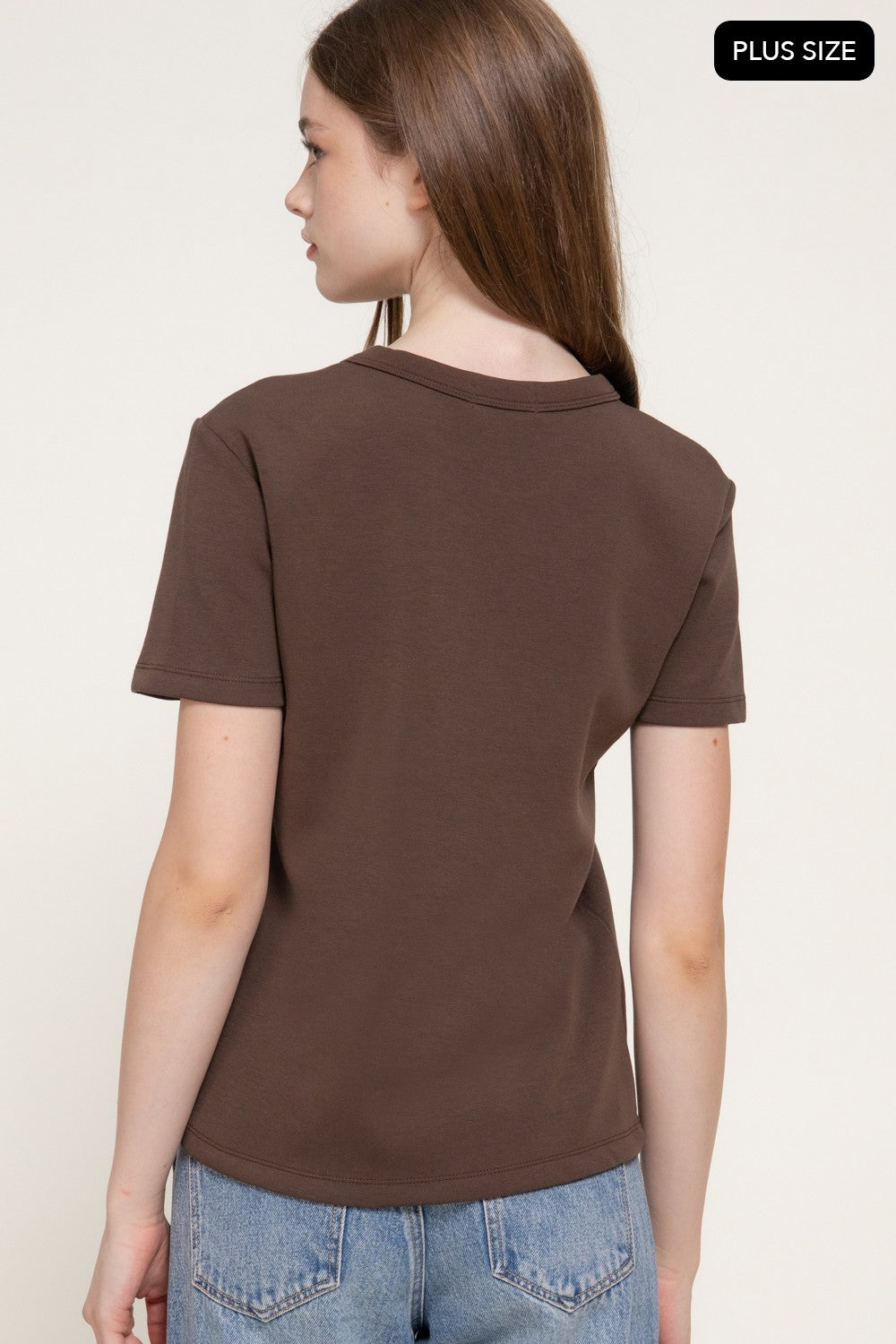 Short Sleeve Round Neck Soft Knit Top
