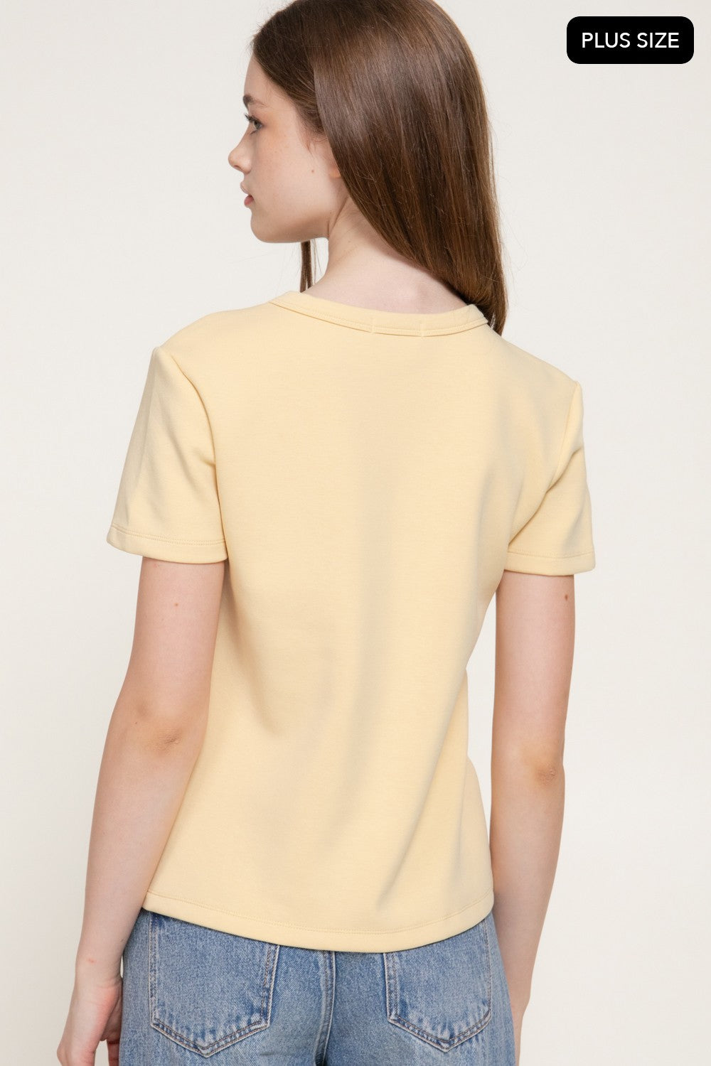 Short Sleeve Round Neck Soft Knit Top