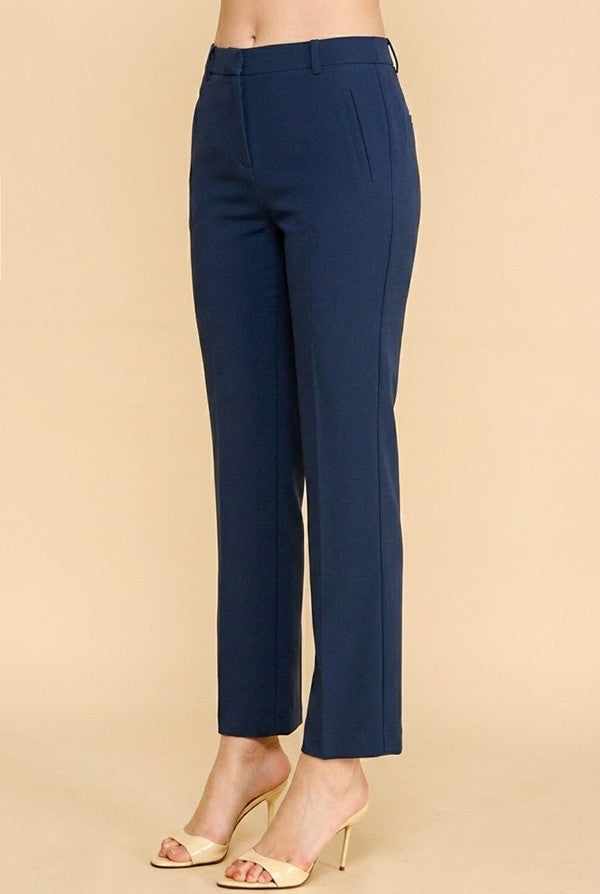 Twill Welt Pocket Flared Trousers Pants