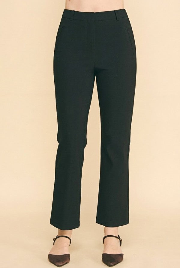 Twill Welt Pocket Flared Trousers Pants